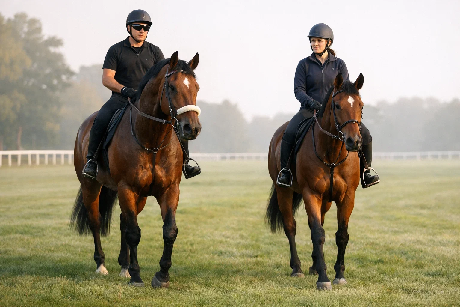 Favorit vs. Außenseiter mit zwei Pferden nebeneinander