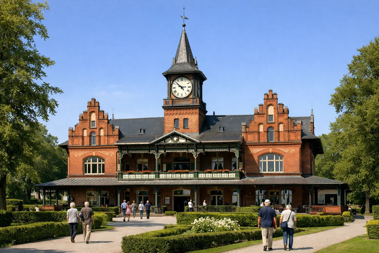 Historisches Gebäude der Galopprennbahn Hoppegarten