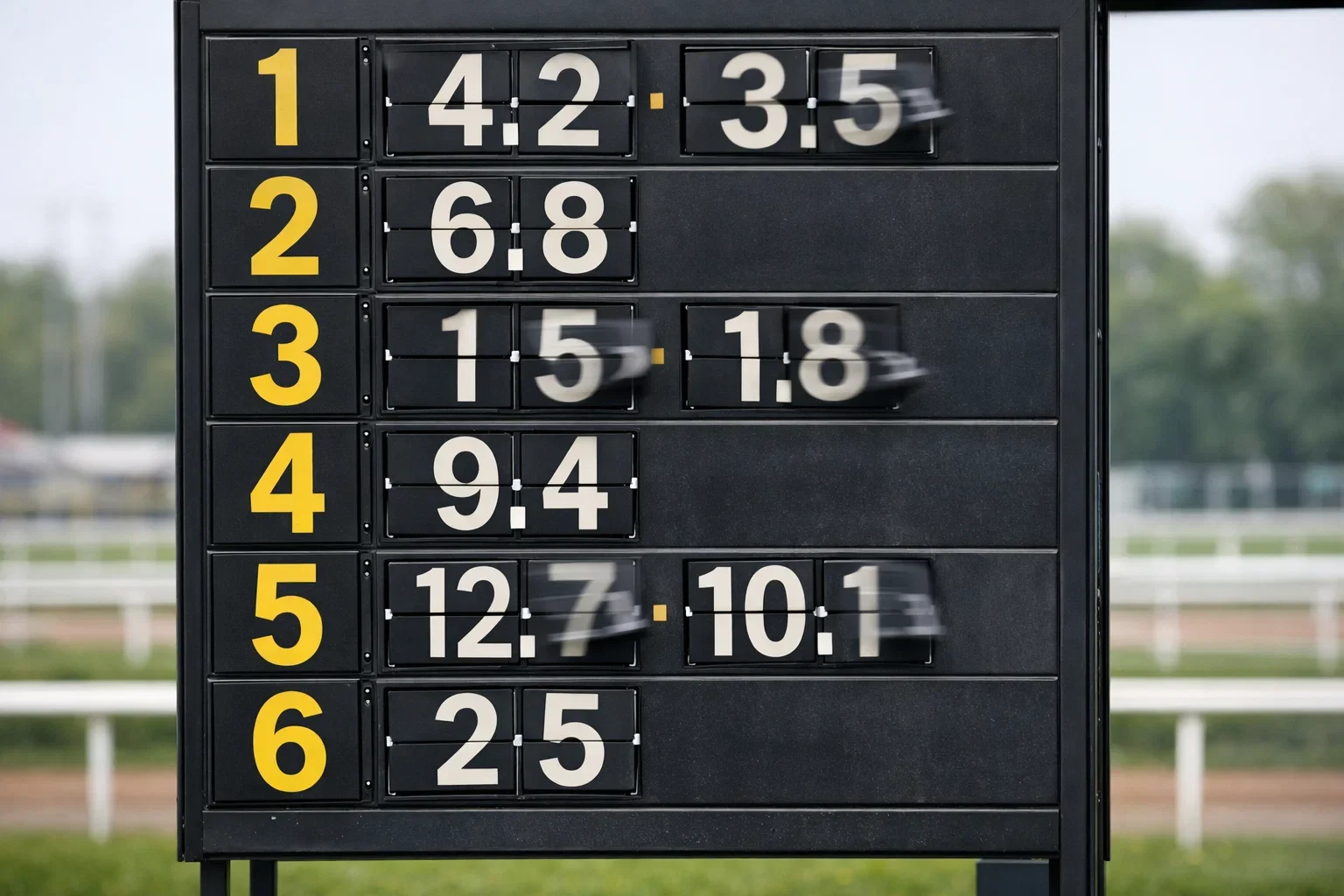 Dynamische Quotentafel mit wechselnden Zahlen